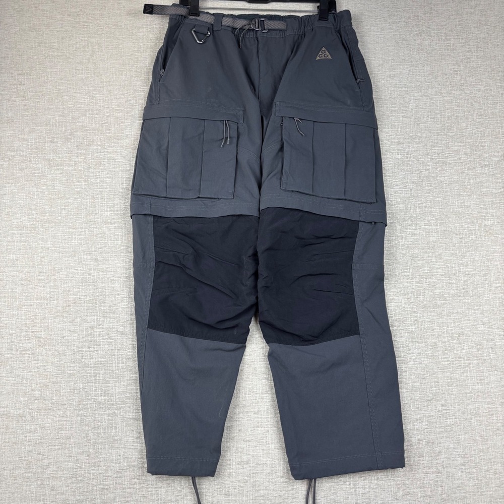Nike ACG Smith Summit Cargo Pants Anthracite Grey Convertible Tech Pants Mens M